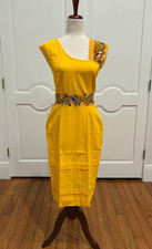 One of a Kind Mexican embroidered dress, hand Embroidered with Silk threads.