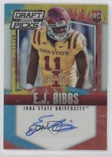 2015 Panini Prizm Collegiate Draft Picks Tie-Dye 21/49 EJ Bibbs #182 Auto 5c9