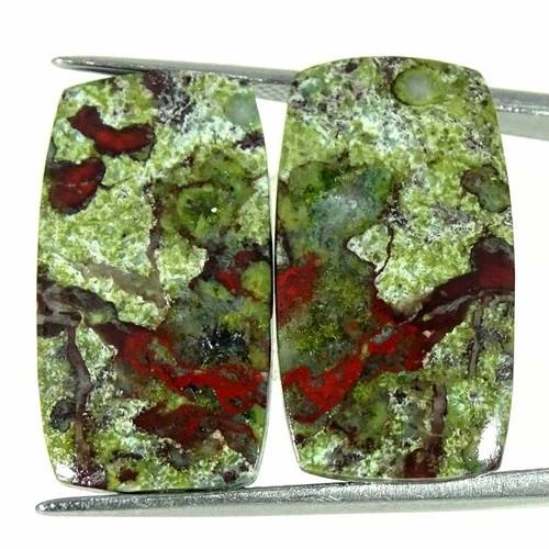 26.20Cts Natural Dragon Blood Jasper Cushion Pair Cabochon Loose Gemstone