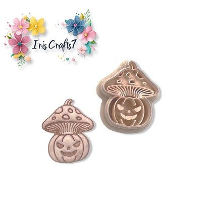 Pilz Kürbis Polymer Ton Schneider | 3D-gedrucktes Ton Werkzeug | IrisCrafts7 UK