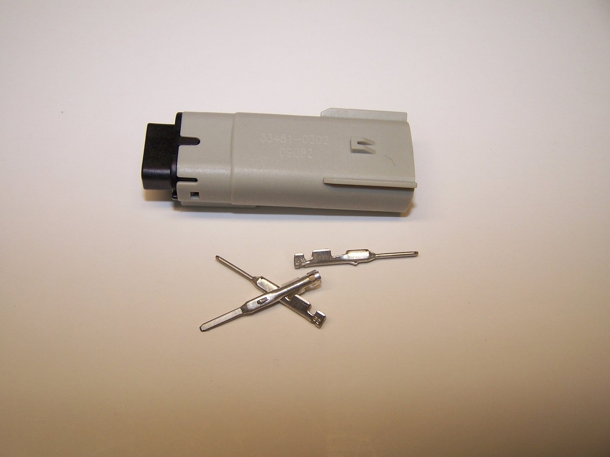 1 Harley 3X GRAY MALE OEM Molex MX150 connector + terminals