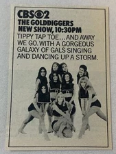 1971 small CBS tv ad ~ THE GOLDDIGGERS new show