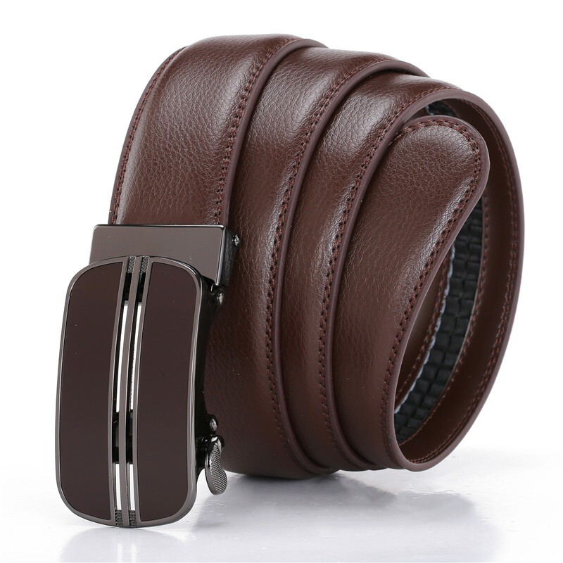 Leather Belt, Belt Strap Ratchet Belt Automatic Buckle Strap Belt For Men Belts-image