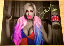 Scarlett Bordeaux SIGNED Photo Metallic Wrestling Autograph Harley Quinn - WWE