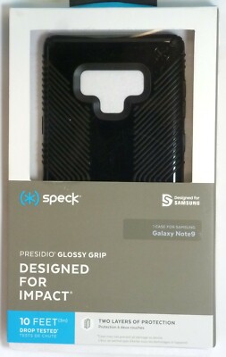 Speck - Presidio GLOSSY GRIP Case for Samsung Galaxy Note 9 - Black
