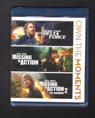 NEW! OWN THE MOMENTS CHUCK NORRIS BLURAY TRIPLE FEATURE DELTA / MISSING IN