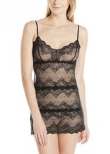 NEW Only Hearts So Fine Lace Chemette Chemise Size Large Black Z250-36