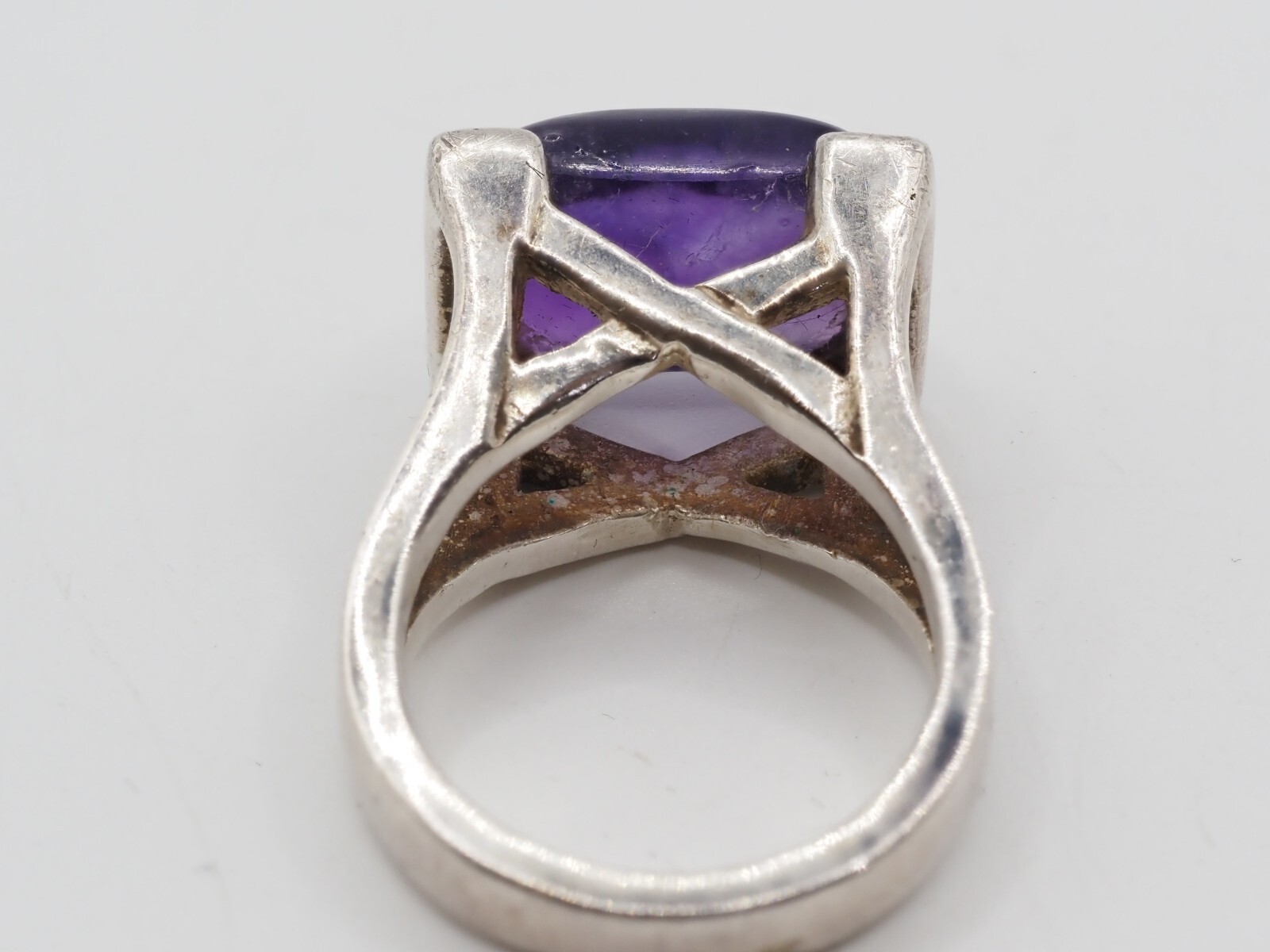 Large Statement Sterling Silver Amethyst High Pro… - image 1