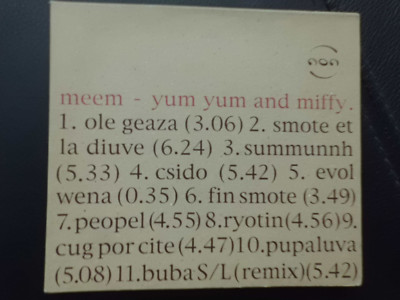 MEEM  -   YUM YUM AND MIFFY , LIMITED EDITION, CD von 1999 ,  ELECTRONIC, HOUSE 