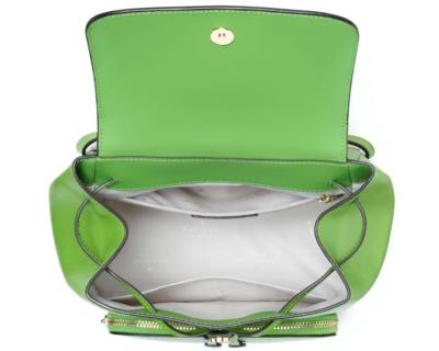 Kate Spade New York Kristi Medium Flap Backpack LeatherTurtle Green Kate Spade New York Kristi Medium Flap Backpack KA695  main image 2