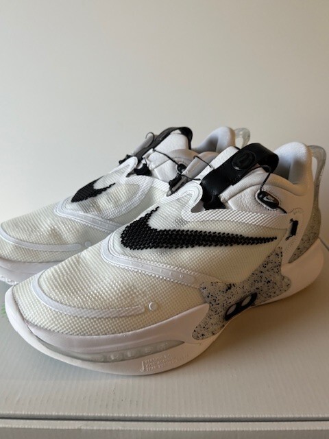 NIKE ADAPT BB 'WHITE CEMENT' OREO BQ5397 101 AUTO LACING BASKETBALL SZ 