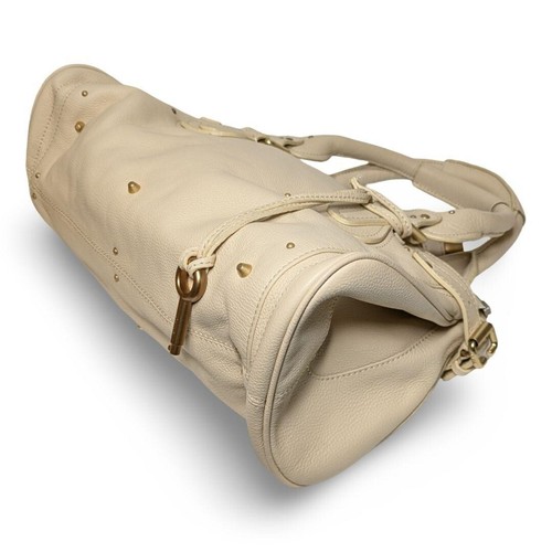 Bolso de Mano Chloe Paddington Bolso de Hombro Blanco Crema Candado Cuero Auténtico Japón - Imagen 8 de 11