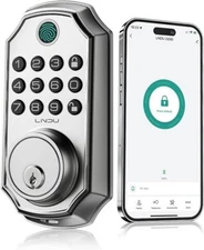 LNDU Smart Fingerprint Door Lock App Keyless Door Lock Keypad Deadbolt Bluetooth