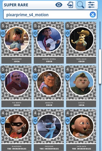 Pick Any One Topps Disney Collect Pixar Prime - Serie 4 carte super rare - Foto 2 di 7