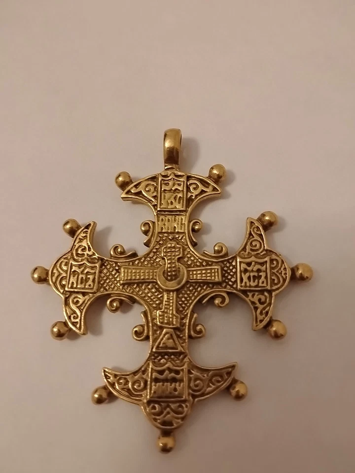Antique Reproduction Cross Pendant Golden Customised Pendant MMA BM Co - Image 2 of 4