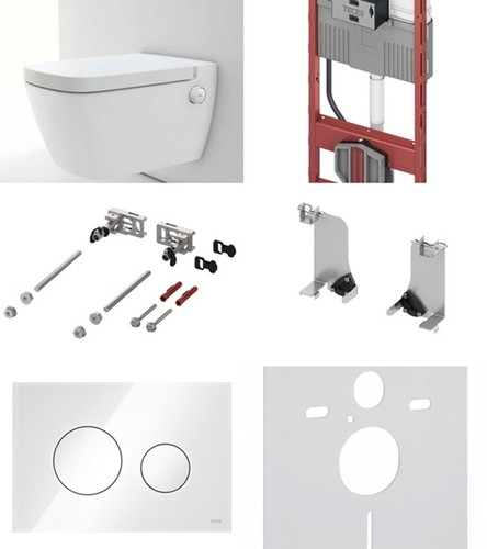 TECE TeceOne Dusch WC 9700200 spülrandlos Komplettset Spülkasten + Abdeckplatte - Bild 1 von 12