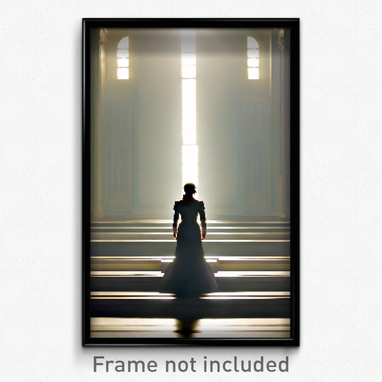 8-Bit Pixel Art Poster - Elegant State Psychedelic Trippy Gamer Print