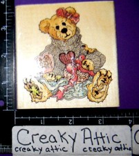 BOYDS BEAR BAILEY HEARTS DESIRE RUBBER STAMP UPTOWN H21033