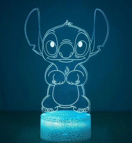 3D LED Stitch & Truffle Light 2 Designs with Crack Effect Base 16-Colour Night - Picture 10 of 11