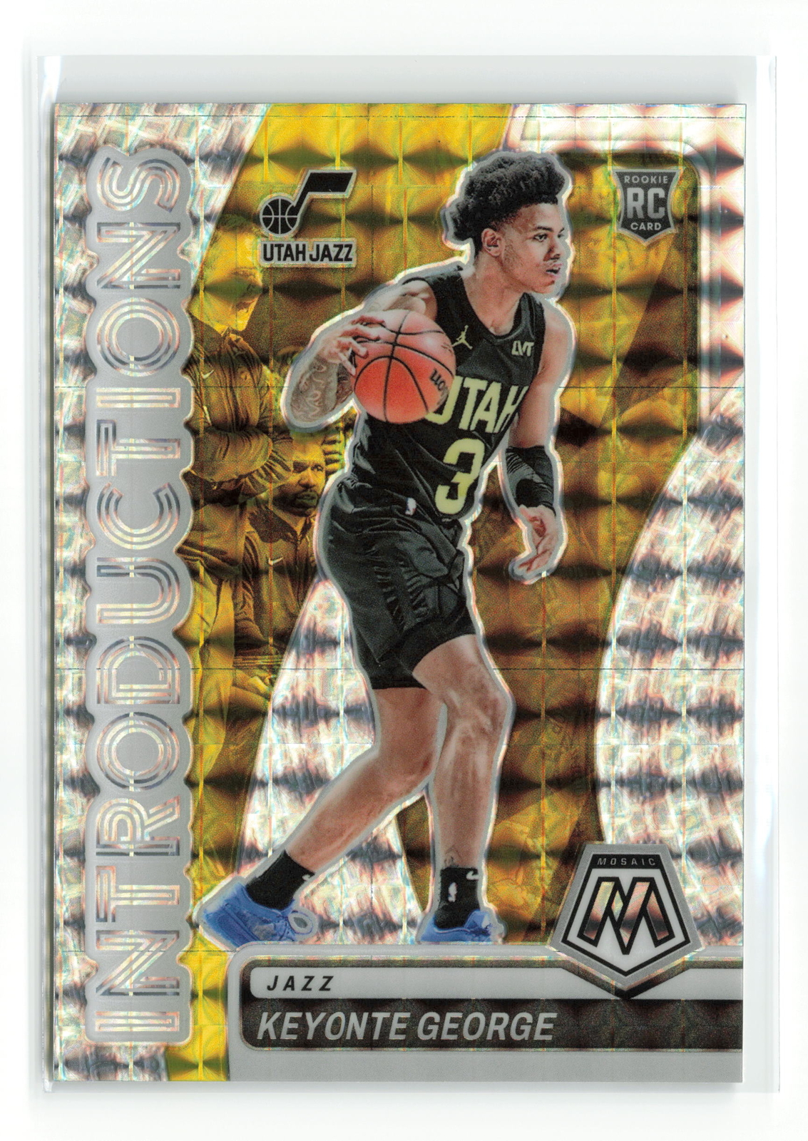 KEYONTE GEORGE #20 RC 2023-24 PANINI MOSAIC JAZZ INTRODUCTIONS SILVER SILVER