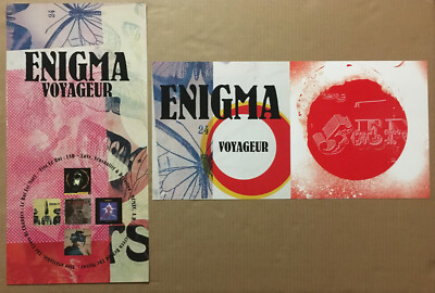 ENIGMA Rare 2003 DOUBLE SIDED PROMO POSTER FLAT For Voyageur CD 12x24 USA MINT