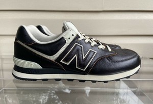 New Balance 574 Masculino Sapatos De Couro Tamanho 12 Preto/Off White Vintage ML574LPK | eBay