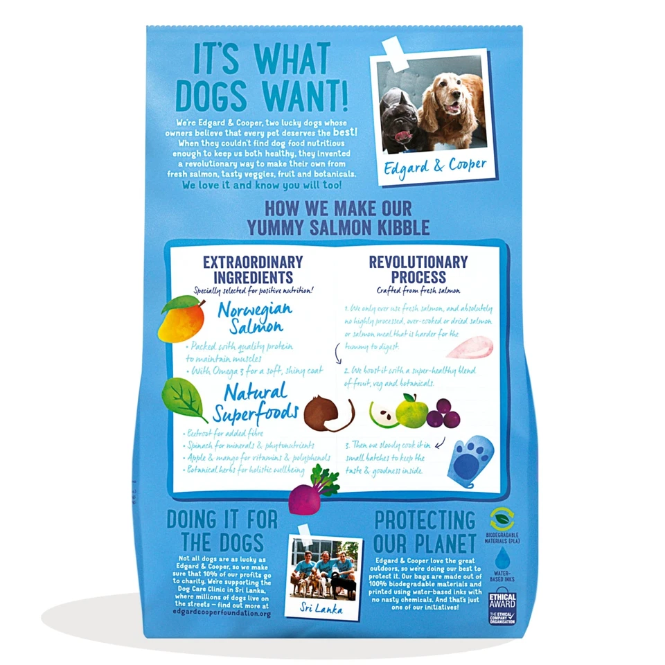 Edgard & Cooper Hundefutter Trockenfutter für Hunde Lachs 1kg Hundefutter tro... - Bild 2 von 4