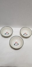 Set Of 3 Pfaltzgraff 6 1/8 Inch Snow Village Cereal Bowls