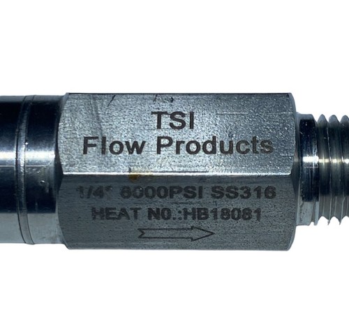 1/4" INLINE CHECK VALVE 6000 MxF NPT 316 STAINLESS STEEL,HEAT HB18081,NEW - Picture 2 of 6
