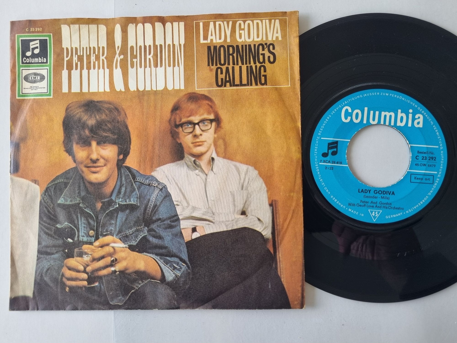 Peter & Gordon - Lady Godiva / Morning's Calling 7'' Vinyl Germany