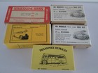 5 VINTAGE 4mm SCALE WHITE METAL BUS MODEL KITS ABS TS RTC 1932 AEC 1931 SCOOTER