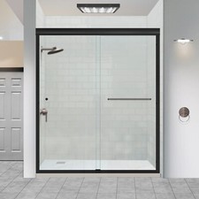 Bypass Glass Shower Doors Semi-Frameless Sorrento Economy 1/4" Tempered Glass