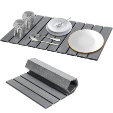 Large Foldable Stone Dish Drying Mat24" 16"heatresistant Mat For Kitchen Counter
