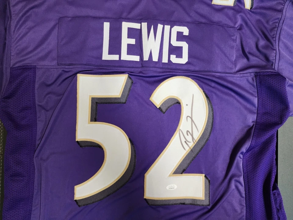 Ray Lewis, Baltimore Ravens,  Autographed Custom Jersey, JSA Authentication - Image 4 of 4