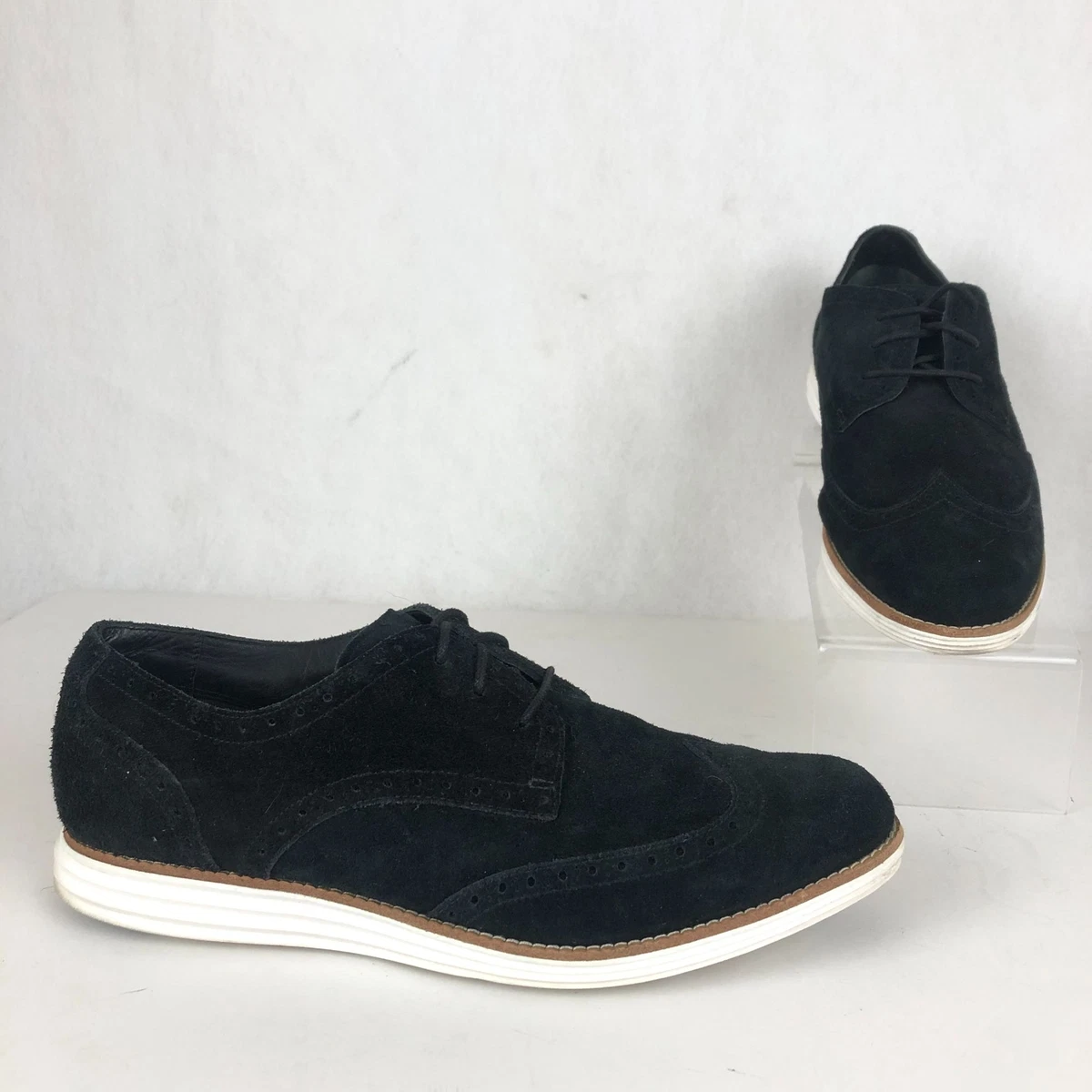 Cole haan black suede shoes clearance