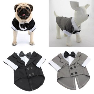 hochzeit hundeanzug frack smoking mit fliege fur kleine hunde ebay