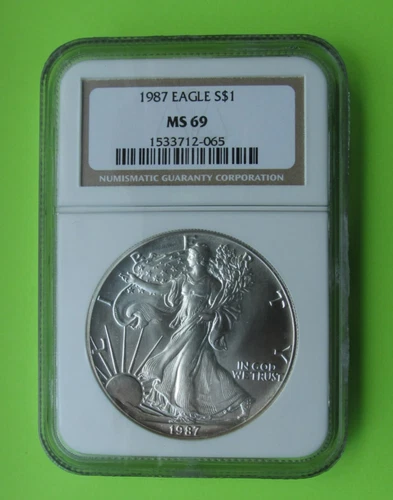 1987 Silver Eagle NGC MS69