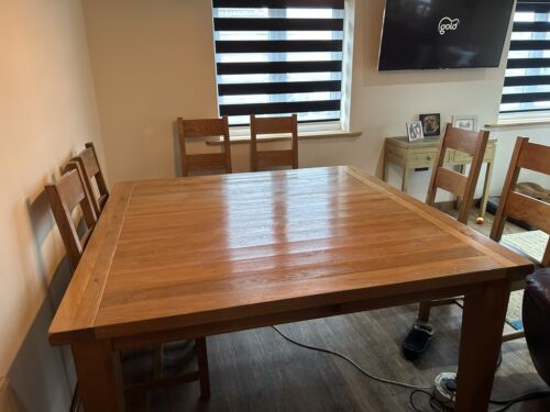solid oak table dining