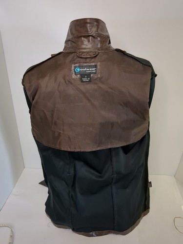 Coolwear Outerwear Long Sleeve Leather Jacket Button Up Down Shirt Sz S Alligato - Picture 10 of 13