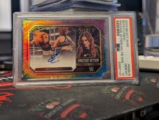 PSA 10 2023 Panini Select WWE Ringside Action Tie-Dye Prizm Auto Becky Lynch /25