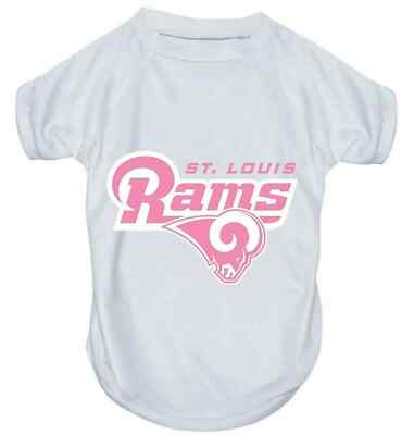 ST. LOUIS RAMS DOG CAT PINK PERFORMANCE T-SHIRT ACTIVE TEE MEDIUM