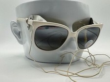 Vintage Cebe Sport Sunglasses  White with Leather Sideshields and Leash France