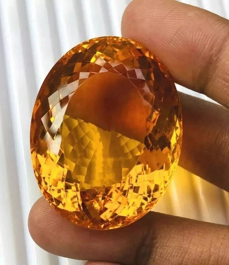 EGL Certified Natural 200+ Ct Oval Cut Yellow Topaz Brazilian Loose Gemstone - Image 3 of 4