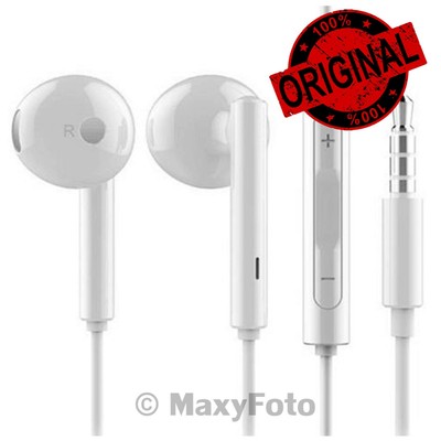 HUAWEI AURICOLARE STEREO ORIGINALE CUFFIE CON MICROFONO AM115 WHITE NUOVE |  eBay