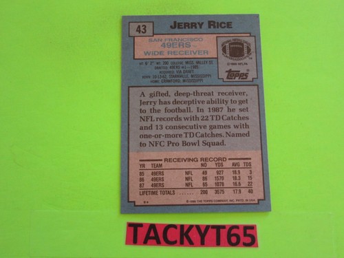 JERRY RICE (SAN FRANCISCO 49ers) SINGLE CARD(S) YOU CHOOSE - Picture 68 of 68