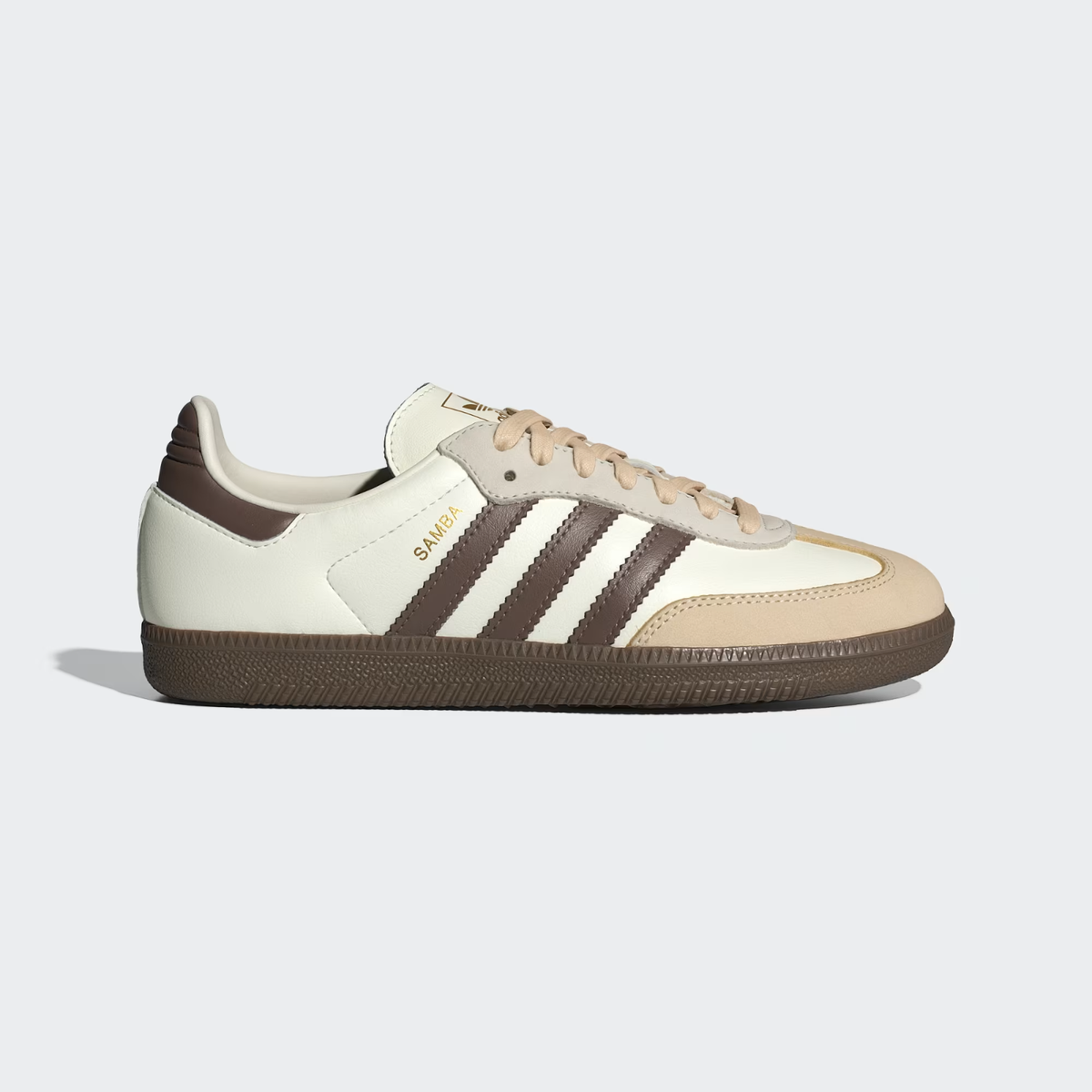 adidas Originals Samba OG Shoes in Off White/Earth Strata