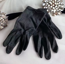 Vtg Viola Weinberger Beaded Black Evening Gloves West Germany 6.5 Women Formal