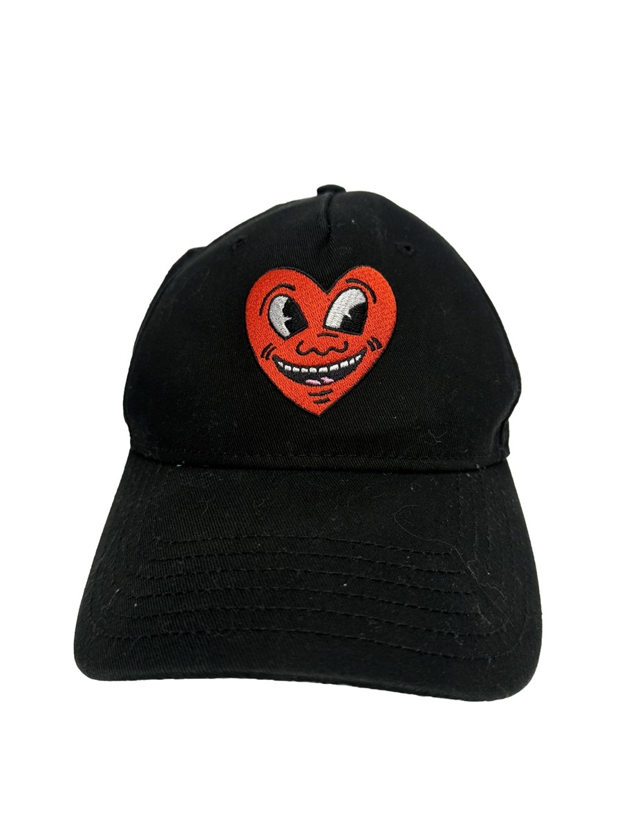 Keith Haring Heart Snapback Hat Black One Size B53