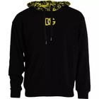 Dolce&Gabbana Men Sweatshirt Black Logo Cotton Hooded Hooded Sweater Pullover