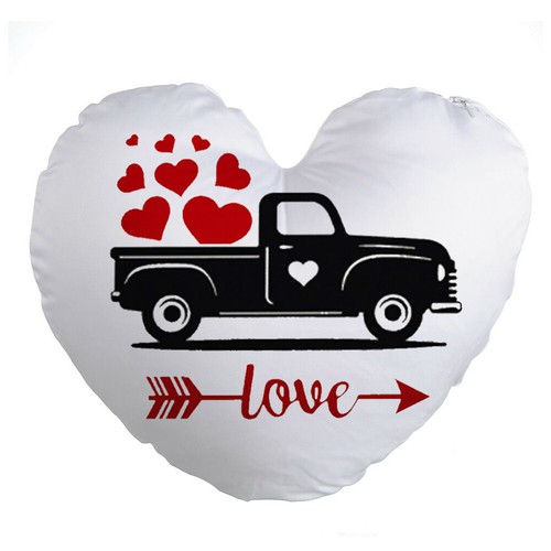 1PC White Sublimation Blank Heart Shaped Pillowcase Cushion Cover Love DIY Gift - Picture 8 of 12